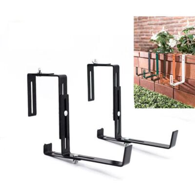 ABYSSE Support De Jardinière En Acier Inoxydable Dimensions Ajustables Pour Rambarde Résistant Aux Intempéries Stabilité Renforcée - Publicité ABYSSE Support De Jardinière En Acier Inoxydable Dimensions Ajustables Pour Rambarde Résistant Aux Intempéries Stabilité Renforcée - Publicité