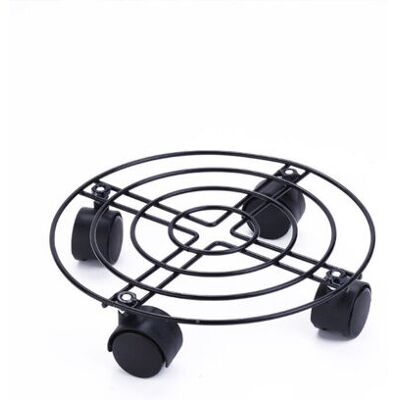 ABYSSE Support À Roulettes Pour Pot De Fleur Édition Noire Ø 25 X 6 Cm I Roule Pot Pour Intérieur I Support Roulant En Acier, Revêtement Noir, Avec Bordure I Capacité De Charge 60 Kg - Publicité ABYSSE Support À Roulettes Pour Pot De Fleur Édition Noire Ø 25 X 6 Cm I Roule Pot Pour Intérieur I Support Roulant En Acier, Revêtement Noir, Avec Bordure I Capacité De Charge 60 Kg - Publicité