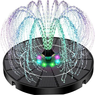 Vision Fontaine Solaire, Fontaine Solaire Pour Bains D'Oiseaux, Pompe Noire De 3,5 W Avec Lumières Led Colorées Et Buses Interchangeables — Pour Bains D'Oiseaux, Jardins, Bassins Et Piscines - Publicité Vision Fontaine Solaire, Fontaine Solaire Pour Bains D'Oiseaux, Pompe Noire De 3,5 W Avec Lumières Led Colorées Et Buses Interchangeables — Pour Bains D'Oiseaux, Jardins, Bassins Et Piscines - Publicité