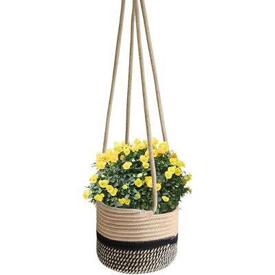 SANS MARQUE Panier De Jardinière Suspendu, Panier Jardinière Suspendue, Pot De Fleurs À Suspendre En Corde De Jute, Pot De Fleurs Tissé Intérieur Extérieur,pour Plantes Et Pots De Fleur, Balcon - Publicité SANS MARQUE Panier De Jardinière Suspendu, Panier Jardinière Suspendue, Pot De Fleurs À Suspendre En Corde De Jute, Pot De Fleurs Tissé Intérieur Extérieur,pour Plantes Et Pots De Fleur, Balcon - Publicité