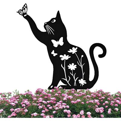 ENLENK Chat Décoratif, Statues D'Extérieur Jardin Chat En Métal, Piquet Creux Chat Noir, Pour La Décoration Jardin Et Les Ornements Pelouse Pour Les Amoureux Des Ch - Publicité ENLENK Chat Décoratif, Statues D'Extérieur Jardin Chat En Métal, Piquet Creux Chat Noir, Pour La Décoration Jardin Et Les Ornements Pelouse Pour Les Amoureux Des Ch - Publicité
