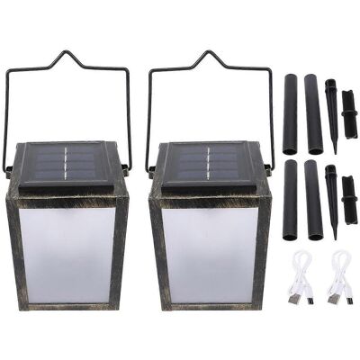 FLAMMKRAFT Lot De 2 Lanternes Solaires 3d Résistantes À La Pluie Et Aux Intempéries, Avec Effet Scintillant, Pour Jardin, Terrasse Et Aménagement Paysager. Publicité FLAMMKRAFT Lot De 2 Lanternes Solaires 3d Résistantes À La Pluie Et Aux Intempéries, Avec Effet Scintillant, Pour Jardin, Terrasse Et Aménagement Paysager. Publicité