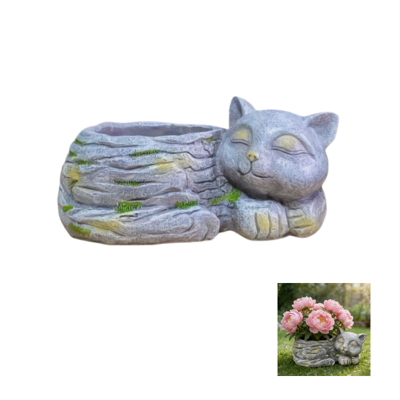 Generic Pot En Forme De Chat En Forme De Chat Endormi Pour Expositions De D'Intérieur Et D'Extérieur Pots De Fleurs, Expositions De - Publicité Generic Pot En Forme De Chat En Forme De Chat Endormi Pour Expositions De D'Intérieur Et D'Extérieur Pots De Fleurs, Expositions De - Publicité