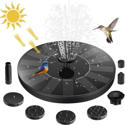 SANS MARQUE Fontaine Solaire Extérieure De Jardin – Pompe 1,5 W – 7 Buses Pour Bains D'Oiseaux – Hauteur D'Eau 30-50 Cm – Décoration Étangs Et Patios - Publicité SANS MARQUE Fontaine Solaire Extérieure De Jardin – Pompe 1,5 W – 7 Buses Pour Bains D'Oiseaux – Hauteur D'Eau 30-50 Cm – Décoration Étangs Et Patios - Publicité