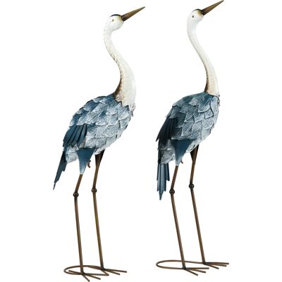 HEAT Ensemble De 2 Figurines De Jardin, Sculpture De Grue, Décoration D'Oiseau Pour L'Extérieur, En Acier, Pour Terrasse, Balcon, Cour, Pelouse - Publicité HEAT Ensemble De 2 Figurines De Jardin, Sculpture De Grue, Décoration D'Oiseau Pour L'Extérieur, En Acier, Pour Terrasse, Balcon, Cour, Pelouse - Publicité