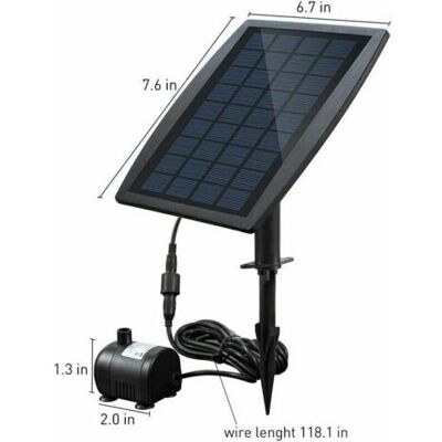ABYSSE Pompe À Eau Solaire Sans Balais Pour Bassin, Idéale Pour Les Fontaines, Avec Panneau Solaire 9v 2,5w Offrant Un Débit De 200l / H.-autres - Publicité ABYSSE Pompe À Eau Solaire Sans Balais Pour Bassin, Idéale Pour Les Fontaines, Avec Panneau Solaire 9v 2,5w Offrant Un Débit De 200l / H.-autres - Publicité