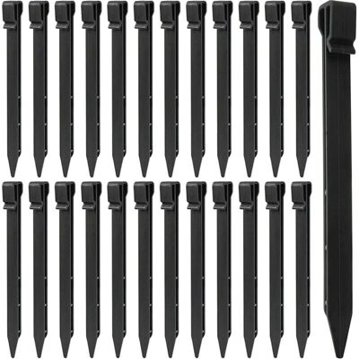Scotch 25 Pièces Piquets De Sol En Plastique, 25cm Piquets De Bordure De Paysage Robustes Piquets De Tente Pointes D'Ancrage Pour Tentes Planche Terrasse Bordure Pelouse Jardin Extérieur (noir) - Publicité Scotch 25 Pièces Piquets De Sol En Plastique, 25cm Piquets De Bordure De Paysage Robustes Piquets De Tente Pointes D'Ancrage Pour Tentes Planche Terrasse Bordure Pelouse Jardin Extérieur (noir) - Publicité