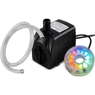 Melissa Pompe De Fontaine Submersible Avec Led Couleur Automatique - Régulateur De Débit - Pour Bassin Extérieur Et Aquariums - Effets Lumineux - Publicité Melissa Pompe De Fontaine Submersible Avec Led Couleur Automatique - Régulateur De Débit - Pour Bassin Extérieur Et Aquariums - Effets Lumineux - Publicité