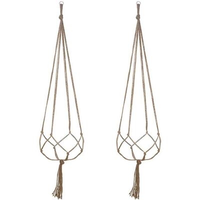 Melissa Lot De 2 Suspension Plante Pour Pot De Fleurs Cache-pots Suspension En Corde Suspension Plante Macramé Porte Décoration Pour Interieur Et Extérieur Suspendue Décoration Balcon Maison (90cm) - Publicité Melissa Lot De 2 Suspension Plante Pour Pot De Fleurs Cache-pots Suspension En Corde Suspension Plante Macramé Porte Décoration Pour Interieur Et Extérieur Suspendue Décoration Balcon Maison (90cm) - Publicité