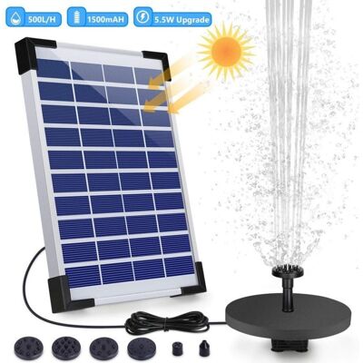Melissa Pompe De Fontaine Solaire 5.5w - Batterie Intégrée - 6 Buses Incluses - Pour Bain D'Oiseaux, Aquarium, Étang Ou Décoration De Jardin - Fonctionnement Écologique - Publicité Melissa Pompe De Fontaine Solaire 5.5w - Batterie Intégrée - 6 Buses Incluses - Pour Bain D'Oiseaux, Aquarium, Étang Ou Décoration De Jardin - Fonctionnement Écologique - Publicité
