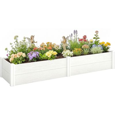 ARRIGONI Jardiniere Surelevee En Plastique Modulable 197 X 54 X 33 Cm Blanc - Publicité ARRIGONI Jardiniere Surelevee En Plastique Modulable 197 X 54 X 33 Cm Blanc - Publicité