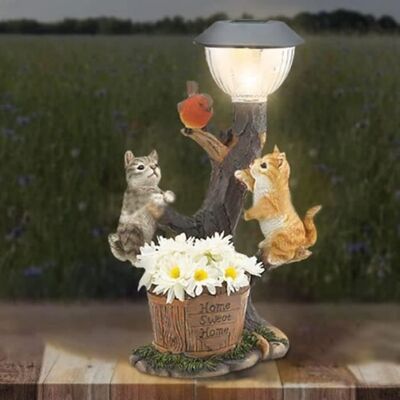 Cellfast Jardin De Fées, Statue De Jardin, Ornement Solaire Ornement Lumière Résine Statues De Chats Lumières Solaires Pour Pelouse De - Publicité Cellfast Jardin De Fées, Statue De Jardin, Ornement Solaire Ornement Lumière Résine Statues De Chats Lumières Solaires Pour Pelouse De - Publicité
