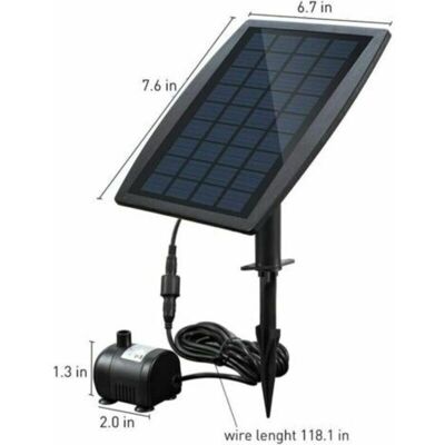 ABYSSE Pompe À Eau Solaire Sans Balais Pour Bassin, Idéale Pour Les Fontaines, Avec Panneau Solaire 9v 2,5w Offrant Un Débit De 200l / H.-autres - Publicité ABYSSE Pompe À Eau Solaire Sans Balais Pour Bassin, Idéale Pour Les Fontaines, Avec Panneau Solaire 9v 2,5w Offrant Un Débit De 200l / H.-autres - Publicité