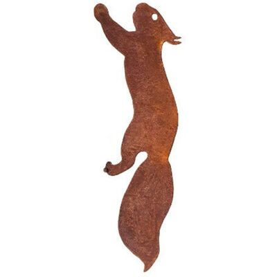 Scotch Écureuil Pour Arbre - Décoration De Jardin En Métal - 30 Cm - Patine Rouille Naturelle - Publicité Scotch Écureuil Pour Arbre - Décoration De Jardin En Métal - 30 Cm - Patine Rouille Naturelle - Publicité