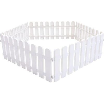 Zanussi Lot De 5 Clôtures À Lattes Décoratives En Plastique Bords Blancs Pour Jardin, Pelouse, Chemins 50 X 20 Cm - Publicité Zanussi Lot De 5 Clôtures À Lattes Décoratives En Plastique Bords Blancs Pour Jardin, Pelouse, Chemins 50 X 20 Cm - Publicité