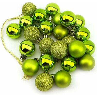 Melissa Lot De 24 Petites Boules Décoratives De Noël Mates Brillantes Scintillantes 3 Cm Vert (vert) - Publicité Melissa Lot De 24 Petites Boules Décoratives De Noël Mates Brillantes Scintillantes 3 Cm Vert (vert) - Publicité