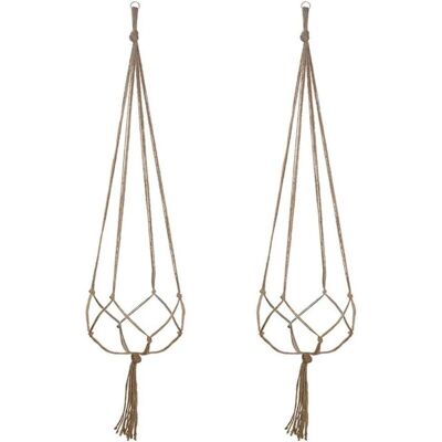 Melissa Lot De 2 Suspension Plante Pour Pot De Fleurs Cache-pots Suspension En Corde Suspension Plante Macramé Porte Décoration Pour Interieur Et Extérieur Suspendue Décoration Balcon Maison (122cm) - Publicité Melissa Lot De 2 Suspension Plante Pour Pot De Fleurs Cache-pots Suspension En Corde Suspension Plante Macramé Porte Décoration Pour Interieur Et Extérieur Suspendue Décoration Balcon Maison (122cm) - Publicité