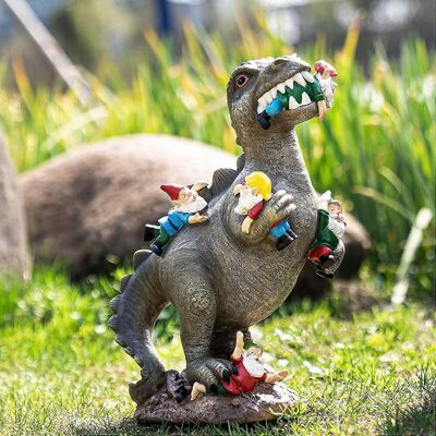 LEDE Statues De Nains De Jardin, Décoration Extérieure, Nains Mangeant Des Dinosaures, Art De Jardin Extérieur - Publicité LEDE Statues De Nains De Jardin, Décoration Extérieure, Nains Mangeant Des Dinosaures, Art De Jardin Extérieur - Publicité