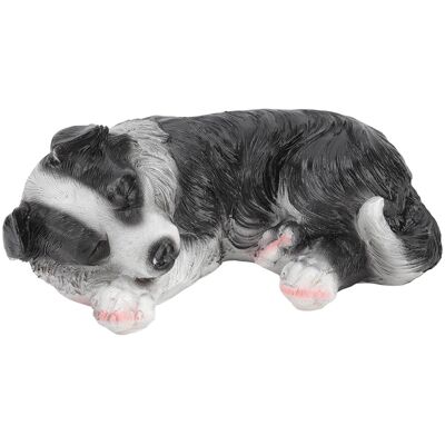 HEAT Statue De Chiot En Résine Synthétique Imperméable, Représentant Un Border Collie, Pour La Décoration De Jardin Ou D'Extérieur. Publicité HEAT Statue De Chiot En Résine Synthétique Imperméable, Représentant Un Border Collie, Pour La Décoration De Jardin Ou D'Extérieur. Publicité