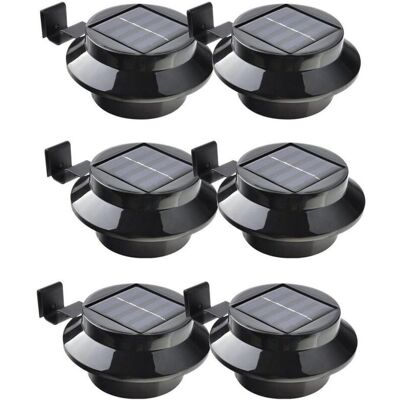 Melissa Lot De 6 Spotlights Led Solaires Noirs - Pour Gouttière, Clôture, Toit, Jardin, Cour, Mur - Publicité Melissa Lot De 6 Spotlights Led Solaires Noirs - Pour Gouttière, Clôture, Toit, Jardin, Cour, Mur - Publicité