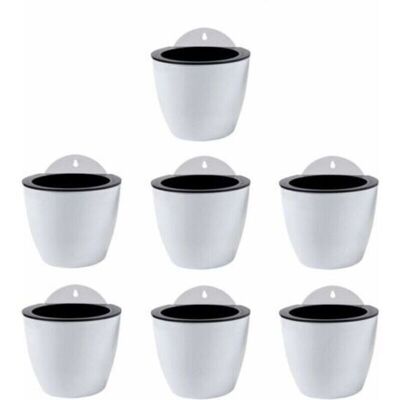 Scotch Jardinières Suspendues À Arrosage Automatique Lot De 7 Deco Mural Pot De Fleur Interieur, Exterieur Decoration Murale Fenêtre Blanc Plastique, Grande, 18 Cm, - Publicité Scotch Jardinières Suspendues À Arrosage Automatique Lot De 7 Deco Mural Pot De Fleur Interieur, Exterieur Decoration Murale Fenêtre Blanc Plastique, Grande, 18 Cm, - Publicité