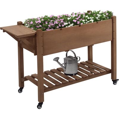 ARRIGONI Jardiniere D'Exterieur 8 Compartiments Avec Etagere Laterale Et Inferieure Bois De Sapin 123x54x87 Cm - Publicité ARRIGONI Jardiniere D'Exterieur 8 Compartiments Avec Etagere Laterale Et Inferieure Bois De Sapin 123x54x87 Cm - Publicité