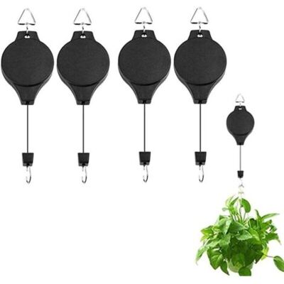 ABYSSE Crochets Pour Plantes, Cintres Pour Plantes Suspendues Rétractables, Panier Pour Plantes Suspendues, Poulie Pour Plantes Suspendues, Paniers, Pots, Mangeoire Pour Oiseaux (4pcs) - Publicité ABYSSE Crochets Pour Plantes, Cintres Pour Plantes Suspendues Rétractables, Panier Pour Plantes Suspendues, Poulie Pour Plantes Suspendues, Paniers, Pots, Mangeoire Pour Oiseaux (4pcs) - Publicité