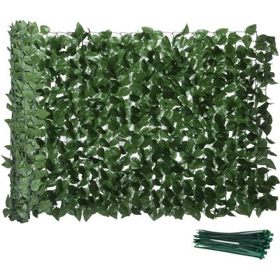ARRIGONI Haie Artificiel Brise-vue Décoration Rouleau 3l X 1h M Feuillage Hêtre Réaliste Anti-uv, Feuilles En Soie, Vert Foncé - Publicité ARRIGONI Haie Artificiel Brise-vue Décoration Rouleau 3l X 1h M Feuillage Hêtre Réaliste Anti-uv, Feuilles En Soie, Vert Foncé - Publicité