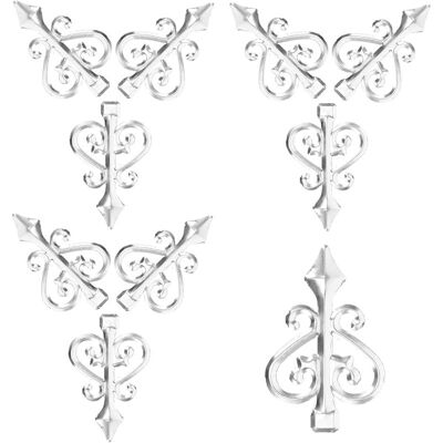 SANS MARQUE 10 Pièces Métal Poteaux De Clôture Pointes, Pointes De Clôture Décoratives En Acier Inoxydable, Finials Élégants Pour Clôtures, Décoration De Clôtures, 15 10 Cm, Pour Jardin, Cour - Publicité SANS MARQUE 10 Pièces Métal Poteaux De Clôture Pointes, Pointes De Clôture Décoratives En Acier Inoxydable, Finials Élégants Pour Clôtures, Décoration De Clôtures, 15 10 Cm, Pour Jardin, Cour - Publicité
