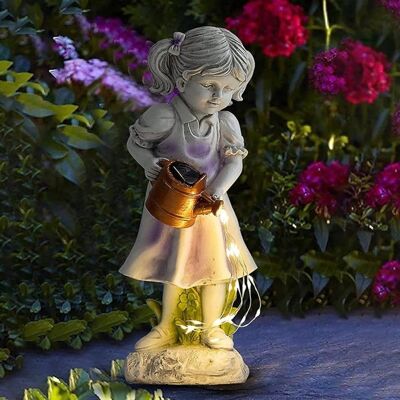 Cellfast Statue De Fille Décorative – Décoration D'Ange Mignonne Avec Lumière Led Solaire Pour Rebord De Fenêtre, Jardin, Pelouse - Publicité Cellfast Statue De Fille Décorative – Décoration D'Ange Mignonne Avec Lumière Led Solaire Pour Rebord De Fenêtre, Jardin, Pelouse - Publicité