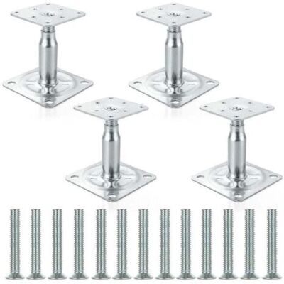 ABYSSE Lot De 4 Support De Poteau Reglable, Supports De Poteau, Galvanisés, 100 À 150 Mm, Hauteur Réglable, Pour Clôtures, Abris, Abris De Voiture, Pergolas, Travaux De Construction - Publicité ABYSSE Lot De 4 Support De Poteau Reglable, Supports De Poteau, Galvanisés, 100 À 150 Mm, Hauteur Réglable, Pour Clôtures, Abris, Abris De Voiture, Pergolas, Travaux De Construction - Publicité
