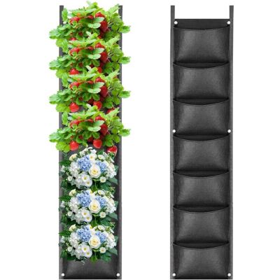 IRISFR Sac À Plantes Mural, 7 Sacs De Plantation Murale, Sac De Plantation Vertical, Poche Mur Vegetal, Jardin Vertical Exterieur Pour Balcon, Extérieur, Jardin, Cour - Publicité IRISFR Sac À Plantes Mural, 7 Sacs De Plantation Murale, Sac De Plantation Vertical, Poche Mur Vegetal, Jardin Vertical Exterieur Pour Balcon, Extérieur, Jardin, Cour - Publicité