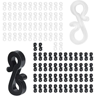 Melissa Lot De 100 Mini Crochets De Gouttière En Plastique Noir Et Blanc Avec Clip En Forme De S, Crochets Pour Lumières Extérieures Pour Mariage, Noël, Halloween, Jardin, Décoration De La Maison - Publicité Melissa Lot De 100 Mini Crochets De Gouttière En Plastique Noir Et Blanc Avec Clip En Forme De S, Crochets Pour Lumières Extérieures Pour Mariage, Noël, Halloween, Jardin, Décoration De La Maison - Publicité