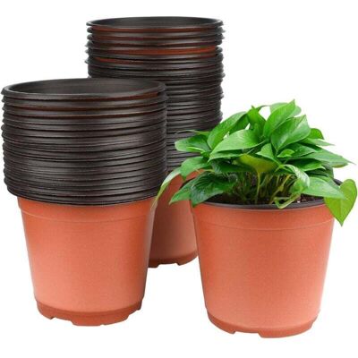 Melissa Lot De 50 Pots De Fleurs En Plastique Noir De 15 Cm Pour Plantes Succulentes, Légumes Et Boutures,debuns - Publicité Melissa Lot De 50 Pots De Fleurs En Plastique Noir De 15 Cm Pour Plantes Succulentes, Légumes Et Boutures,debuns - Publicité