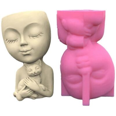 FLAMMKRAFT Moules En Silicone Et Plâtre À Motif Géométrique Pour La Fabrication De Pots De Fleurs Pour Plantes Succulentes - Publicité FLAMMKRAFT Moules En Silicone Et Plâtre À Motif Géométrique Pour La Fabrication De Pots De Fleurs Pour Plantes Succulentes - Publicité