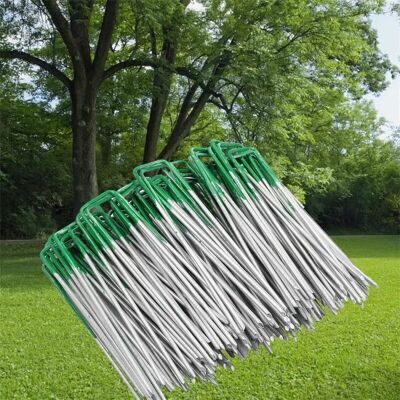 Vision Tigrezy Paquet De 50 Dessus Vert, Piquets De Jardin De 6 Pouces, Agrafes De Paysage, Piquet De Gazon De Type U Pour Gazon Artificiel, Goupille De Gazon Antirouille - Publicité Vision Tigrezy Paquet De 50 Dessus Vert, Piquets De Jardin De 6 Pouces, Agrafes De Paysage, Piquet De Gazon De Type U Pour Gazon Artificiel, Goupille De Gazon Antirouille - Publicité