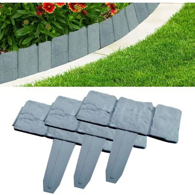 URSUS 20 Pcs Bordure De Jardin, Bordure De Pelouse De Jardin Bordure De Clôture Bordure De Pelouse De Jardin En Plastique Gris Palissade Effet Pierre Bordure De Clôture De Pelouse Pour Jardin Pelouse - Publicité URSUS 20 Pcs Bordure De Jardin, Bordure De Pelouse De Jardin Bordure De Clôture Bordure De Pelouse De Jardin En Plastique Gris Palissade Effet Pierre Bordure De Clôture De Pelouse Pour Jardin Pelouse - Publicité
