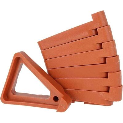 BRAST Lot De 24 Supports Triangulaires Respirants Pour Pot De Fleurs - Supports Invisibles - Pour Intérieur Et Extérieur, 7x5.5x2.3cm, Rouge - Publicité BRAST Lot De 24 Supports Triangulaires Respirants Pour Pot De Fleurs - Supports Invisibles - Pour Intérieur Et Extérieur, 7x5.5x2.3cm, Rouge - Publicité
