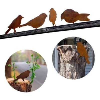 Cellfast Décoration De Jardin - Non Spécifié - Oiseaux En Métal - Effet Rouille - 4 Pièces - Dimensions Variées - Publicité Cellfast Décoration De Jardin - Non Spécifié - Oiseaux En Métal - Effet Rouille - 4 Pièces - Dimensions Variées - Publicité