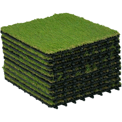 OEM Gazon Synthétique Artificiel Set De 10 Dalles Carreaux 30 X 30 Cm Épaisseur Confort 3.5 Cm À Emboîter Vert - Publicité OEM Gazon Synthétique Artificiel Set De 10 Dalles Carreaux 30 X 30 Cm Épaisseur Confort 3.5 Cm À Emboîter Vert - Publicité
