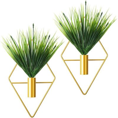 MOXIE 2 Pièces Jardinières Suspendues En Métal Vase Mural Géométrique Avec Plante Artificielle Porte-plante Suspendu Moderne Pot À Suspendre Géométrique Pour Décoration (or, Plante Aquatique) Npterbl - Publicité MOXIE 2 Pièces Jardinières Suspendues En Métal Vase Mural Géométrique Avec Plante Artificielle Porte-plante Suspendu Moderne Pot À Suspendre Géométrique Pour Décoration (or, Plante Aquatique) Npterbl - Publicité