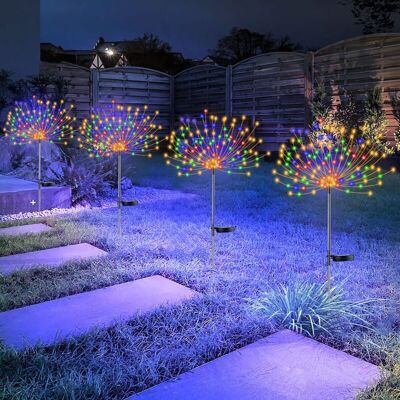 OEM Lot De 4 Lampes Solaires Décoratives – 120 Led – 40 Fils De Cuivre – Étanchéité Ip65 – Pour Allée, Jardin, Décoration De Noël - Publicité OEM Lot De 4 Lampes Solaires Décoratives – 120 Led – 40 Fils De Cuivre – Étanchéité Ip65 – Pour Allée, Jardin, Décoration De Noël - Publicité