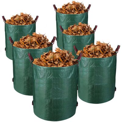 URSUS 6x Sac De Jardin Gazon Récipient Sac À Feuilles Xxl Sac Pour Déchets Verts 272l Poubelle - Vert - Publicité URSUS 6x Sac De Jardin Gazon Récipient Sac À Feuilles Xxl Sac Pour Déchets Verts 272l Poubelle - Vert - Publicité