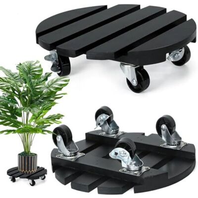 Scotch Supports Ronds Pour Plantes, Supports En Bois De 30 Cm Pour Fleurs, Supports Pour Plantes Avec Roulettes Verrouillables À 360°, Soucoupes Robustes Pour Pots De Fleurs Avec Roulettes, Résistant Aux Int - Publicité Scotch Supports Ronds Pour Plantes, Supports En Bois De 30 Cm Pour Fleurs, Supports Pour Plantes Avec Roulettes Verrouillables À 360°, Soucoupes Robustes Pour Pots De Fleurs Avec Roulettes, Résistant Aux Int - Publicité