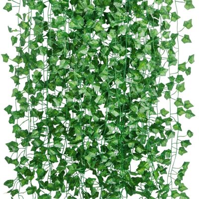 URSUS 12pcs 2m Artificiel Lierre Guirlande Plante Artificielle Exterieur Faux Lierre Feuillage Artificiel Feuille Guirlande Décoration Interieur + 100pcs Attaches Câble-enlé - Publicité URSUS 12pcs 2m Artificiel Lierre Guirlande Plante Artificielle Exterieur Faux Lierre Feuillage Artificiel Feuille Guirlande Décoration Interieur + 100pcs Attaches Câble-enlé - Publicité