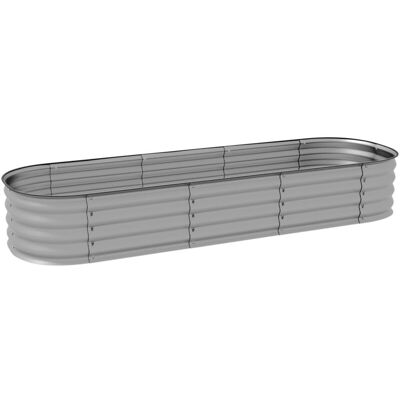 PELTOR Jardinière En Métal Avec Fond Ouvert Et Bords Sécurisés – Idéale Pour Jardin, Terrasse – Dimensions : L 195x P62 X H 30 Cm Argent - Publicité PELTOR Jardinière En Métal Avec Fond Ouvert Et Bords Sécurisés – Idéale Pour Jardin, Terrasse – Dimensions : L 195x P62 X H 30 Cm Argent - Publicité