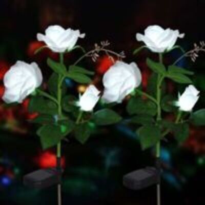 SANS MARQUE (blanc, 2) Lumières Solaires De Fleurs De Roses Artificielles Led Décoration Extérieure Étanche Ip44 Jardin Décoration Extérieure De Noël, Terrasse, Arrière-cour, Pelouse, Balcon - Publicité SANS MARQUE (blanc, 2) Lumières Solaires De Fleurs De Roses Artificielles Led Décoration Extérieure Étanche Ip44 Jardin Décoration Extérieure De Noël, Terrasse, Arrière-cour, Pelouse, Balcon - Publicité