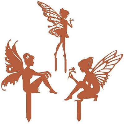 Vision Tigrezy Ensemble De 3 Statuettes De Fées En Métal Rouillé Pour Le Jardin, Décorations Décoratives Avec Elfe Assis Sur Bâton Et Piquet Jardin, Parfait Pour Embellir Vos Espaces Extérieurs - Publicité Vision Tigrezy Ensemble De 3 Statuettes De Fées En Métal Rouillé Pour Le Jardin, Décorations Décoratives Avec Elfe Assis Sur Bâton Et Piquet Jardin, Parfait Pour Embellir Vos Espaces Extérieurs - Publicité