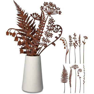 OEM Lot De 10 Piquet De Jardin, Métal Rouillé, Résistant Aux Intempéries, Support Plante, Décoration Extérieur, Pelouse, Balcon - Publicité OEM Lot De 10 Piquet De Jardin, Métal Rouillé, Résistant Aux Intempéries, Support Plante, Décoration Extérieur, Pelouse, Balcon - Publicité