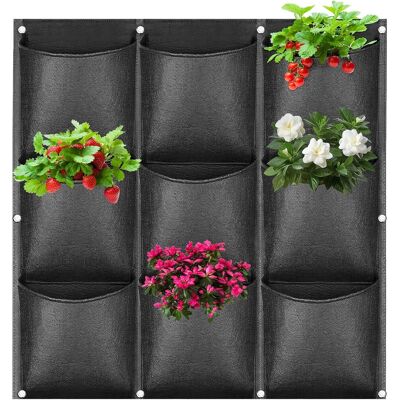 OEM 1 Sac De Plantation Vertical, 9 Poches, Feutre Non Tissé, Imperméable, Jardin Balcon Extérieur - Publicité OEM 1 Sac De Plantation Vertical, 9 Poches, Feutre Non Tissé, Imperméable, Jardin Balcon Extérieur - Publicité